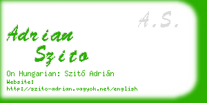 adrian szito business card